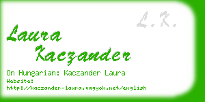 laura kaczander business card